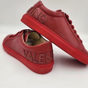 Valentino By Mario Valentino Mens Red Leather Hector Sneakers Size 10
